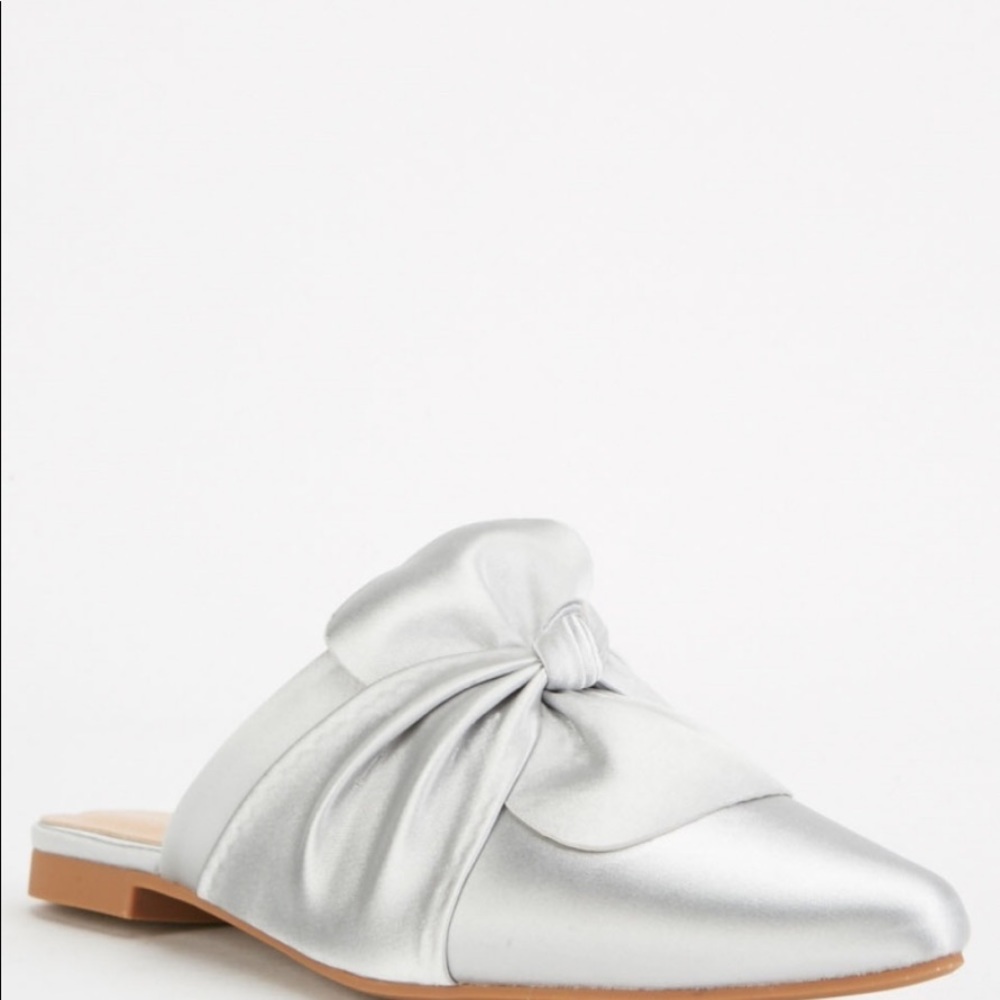 Silver Metallic Mules